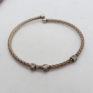Sterling Silver Braided Bracelet 925 JCM